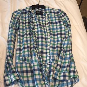Plaid tunic button down
